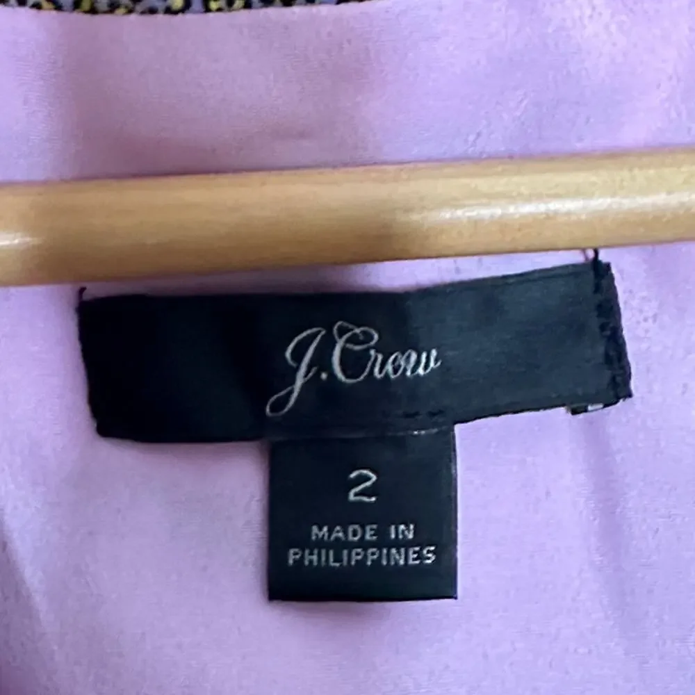 J. CREW Ratti Leopard Animal Print Wrap Dress Lavender Pink Sz 2 {3E11} - Picture 6 of 8